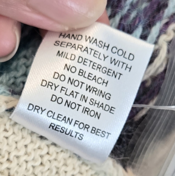 NOVICA Patchwork Ivory and Multi-Color Patchwork 100% Alpaca Knit Cardigan XL - Picture 12 of 16